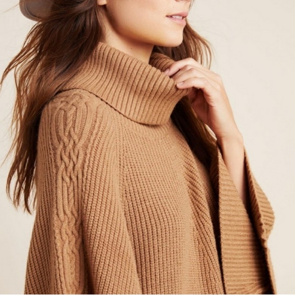 Anthropologie Kali Poncho Turtleneck Sweater SzXSP/SP - Picture 4 of 9